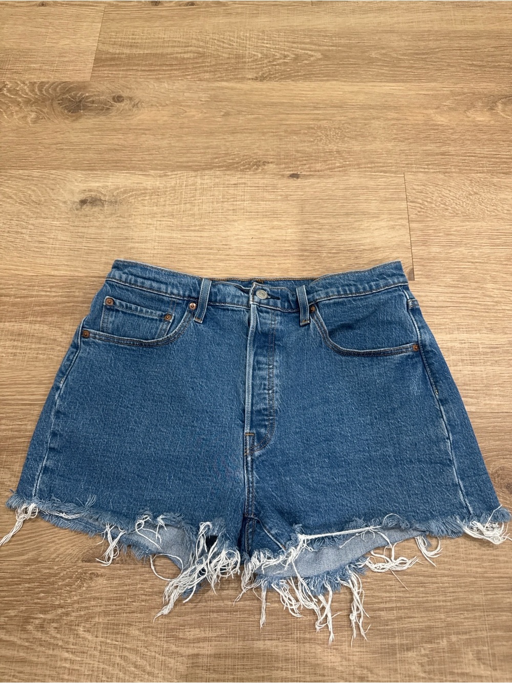 Levi's Blue Denim Cutoff Jean Shorts